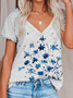 Casual V Neck T-shirt