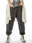 Cotton-Blend Loose Striped Auto-Clearance