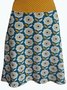 Multicolor Casual Paneled Polka Dots Skirt