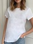 Solid Crew Neck Loose T-shirt