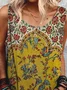 Cotton Boho Crew Neck Tanks & Camis