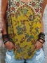 Cotton Boho Crew Neck Tanks & Camis