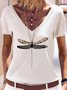 Animal Cotton-Blend Loose Casual T-shirt