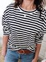Regular Fit Striped Casual T-Shirts