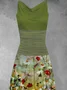 Vintage Floral Cotton Blends Floral Dresses