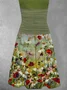 Vintage Floral Cotton Blends Floral Dresses