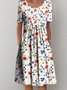 Loosen Floral Casual Midi