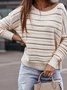 Women Casual Plain Autumn Loose Standard Long sleeve Crew Neck Regular Regular Sweater