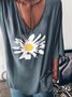Plus size Daisy Printed Tops