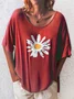 Plus size Daisy Printed Tops