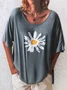 Plus size Daisy Printed Tops
