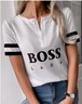 Printed Casual Loose Cotton-Blend T-shirt
