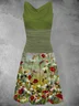 Vintage Floral Cotton Blends Floral Dresses
